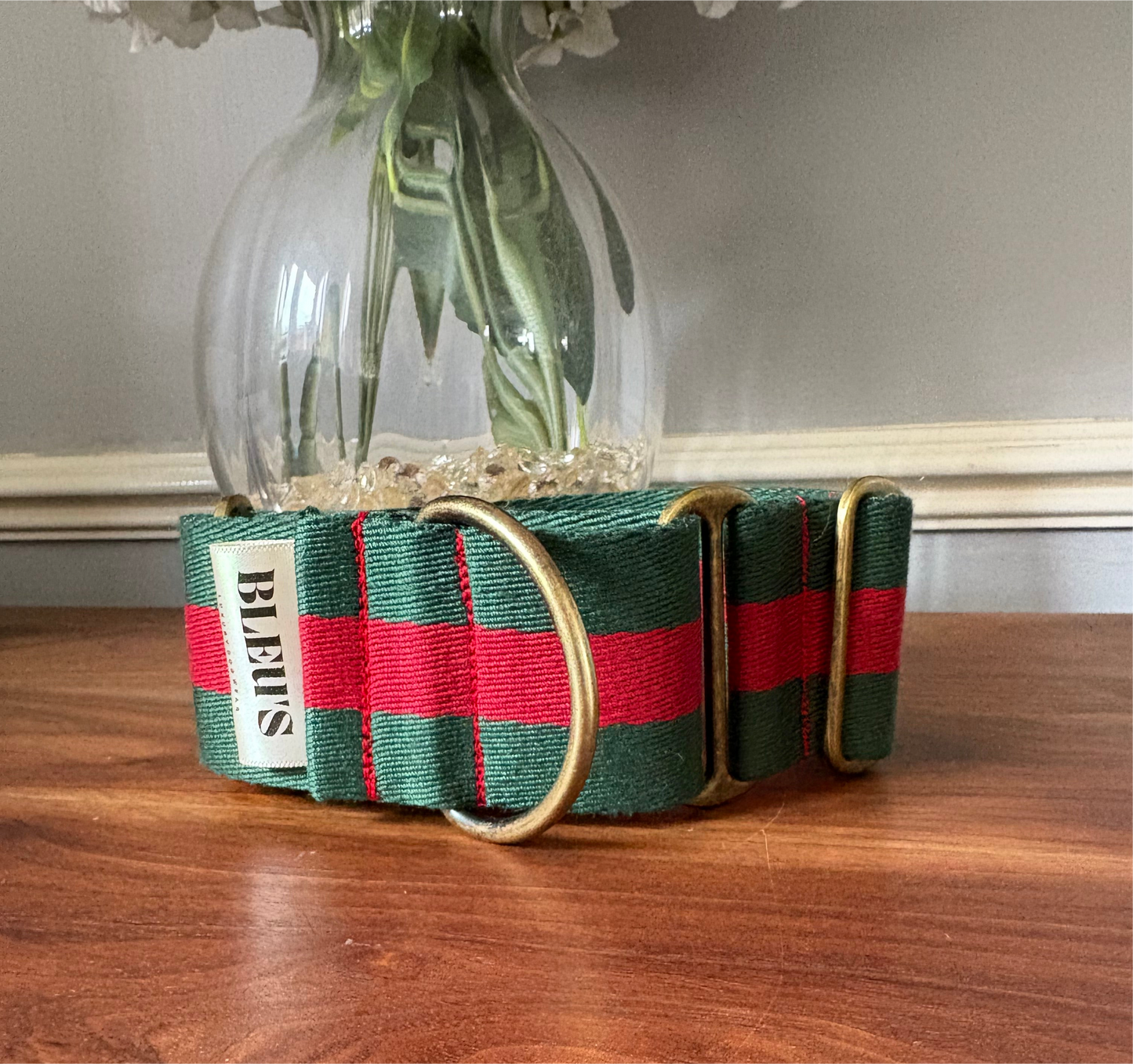 50mm Thick “PUCCI” Martingale Collar With Brass Hardware