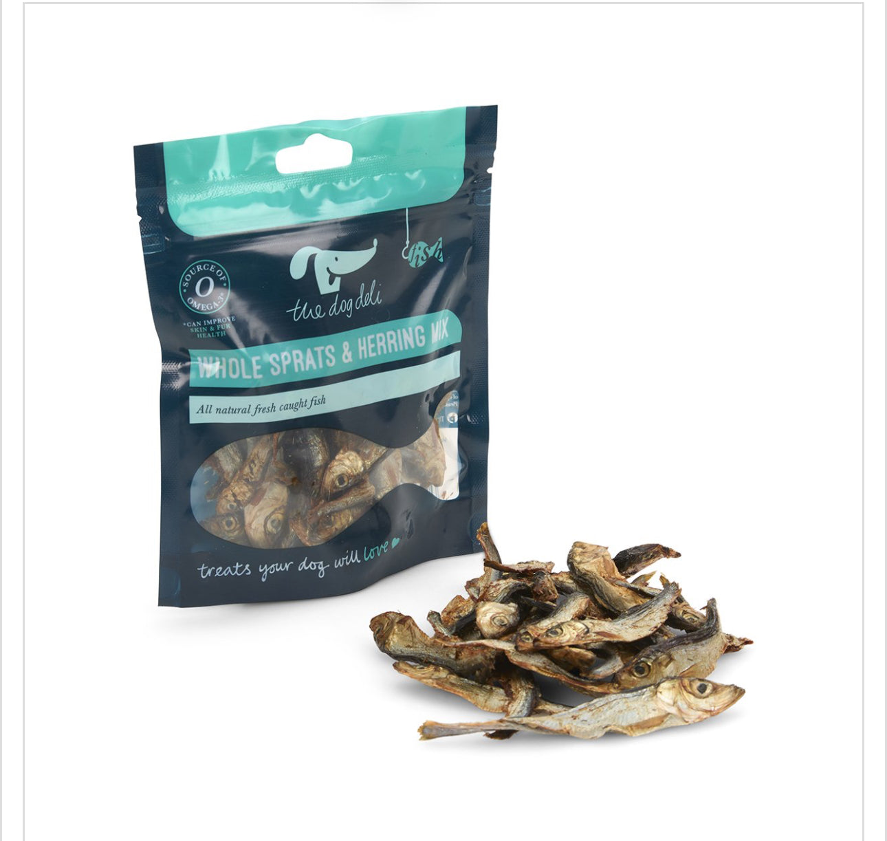 DOG DELI WHOLE SPRATS & HERRING MIX DOG TREATS 60g