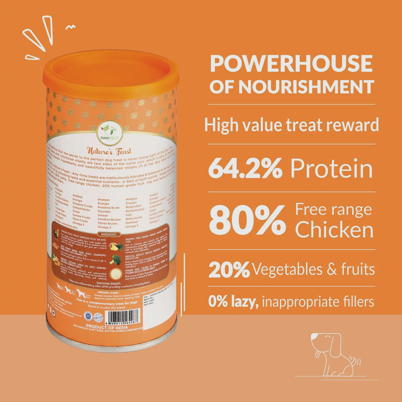 Nature's Feast Freeze Dried For Dog- Chicken with Tropical Twist (50g)