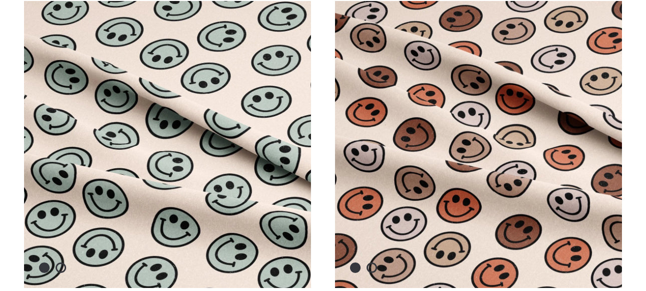 Mint/Brown Smileys Jersey T-Shirt Dachshund/Small Breed