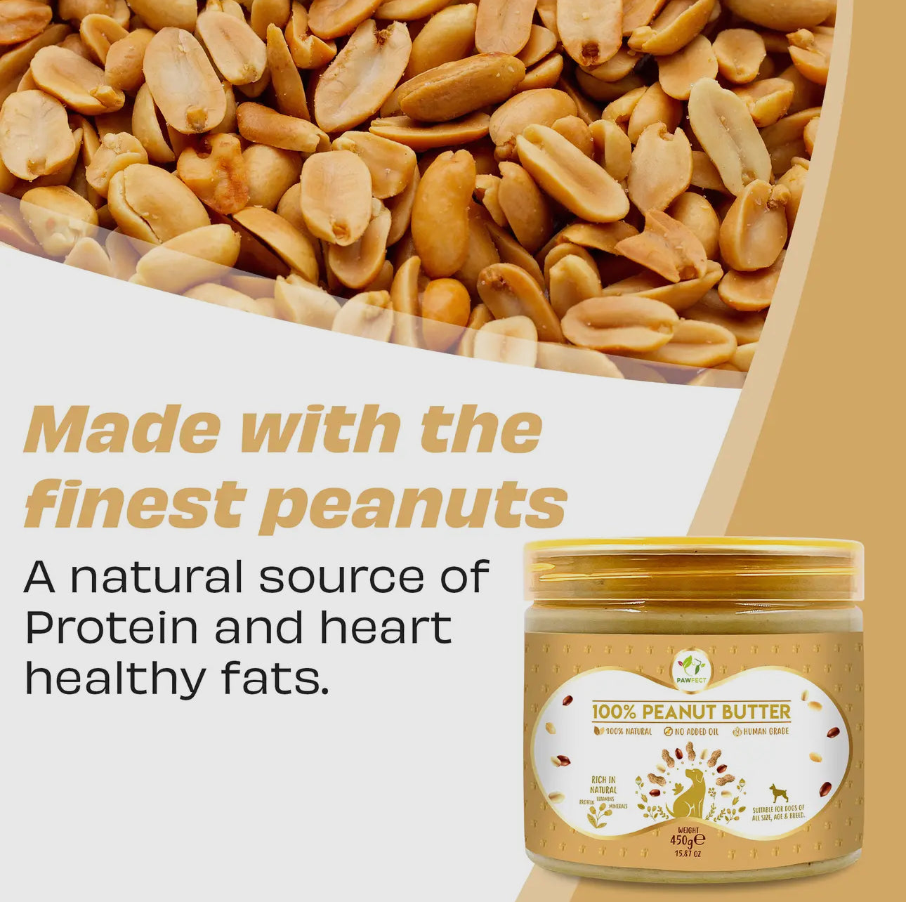 100% Natural Peanut Butter For Dogs-Peanut Butter-275g