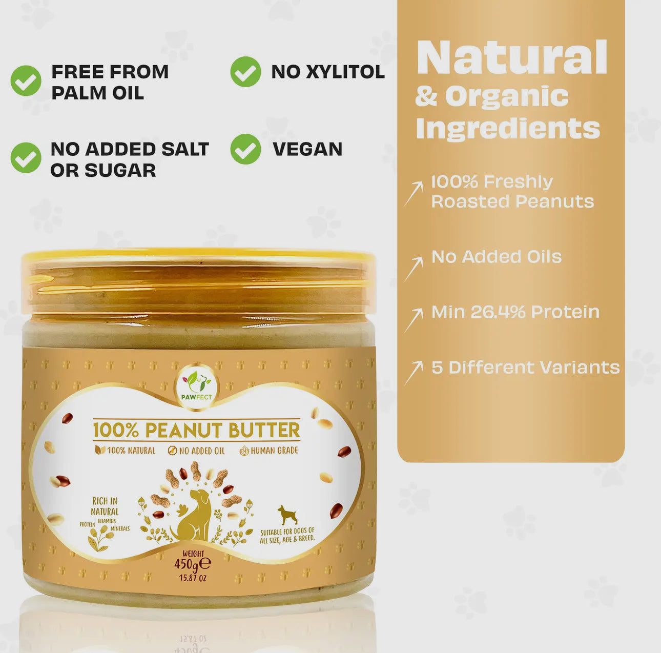 100% Natural Peanut Butter For Dogs-Peanut Butter-275g