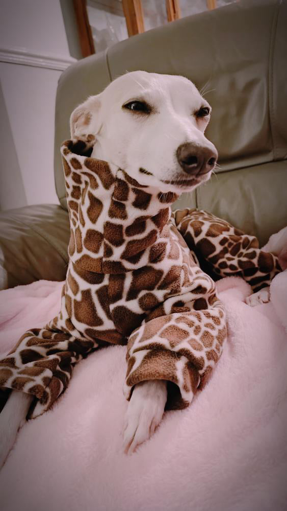 Giraffe Fleece Onesie For Iggies & Whippets