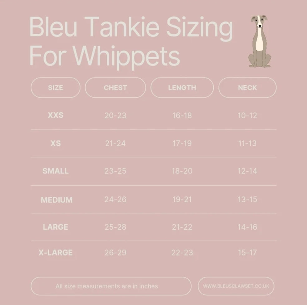 Bleu's Boucle Luxe Tankie For Whippets - Leave colour choice at checkout
