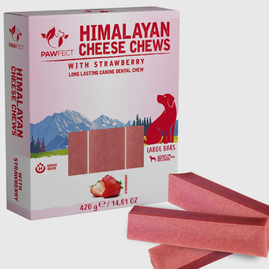 Himalayan Cheese Chews Yaks 3 Pack Strawberry Large