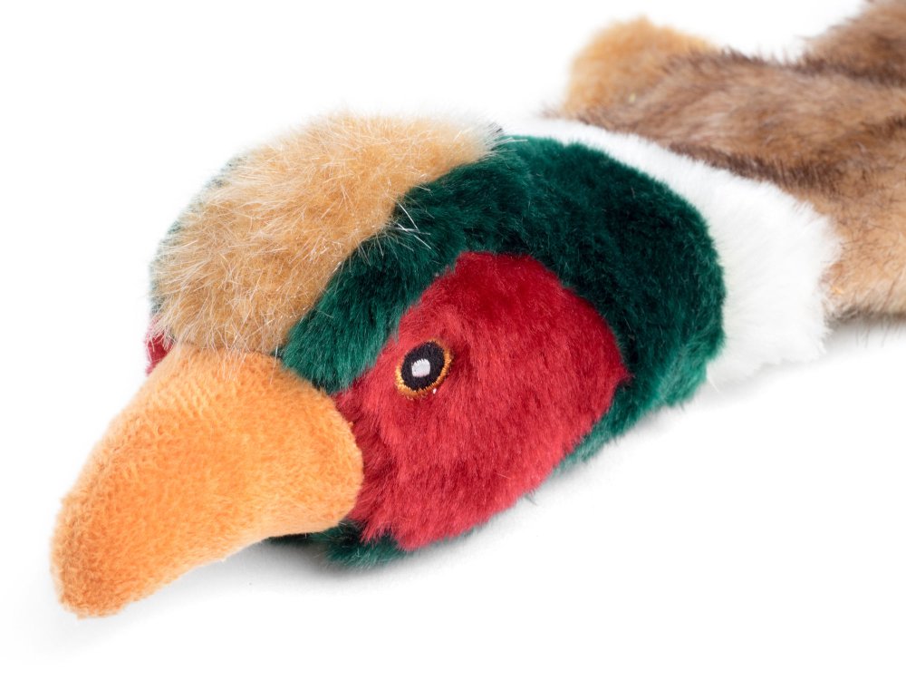 MULTI SQUEAK PHEASANT PLUSH DOG TOY