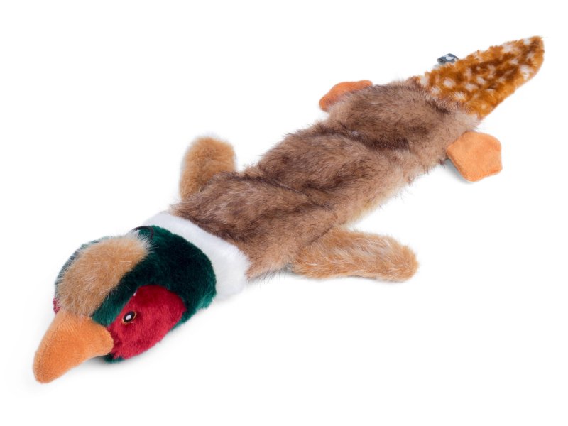 MULTI SQUEAK PHEASANT PLUSH DOG TOY