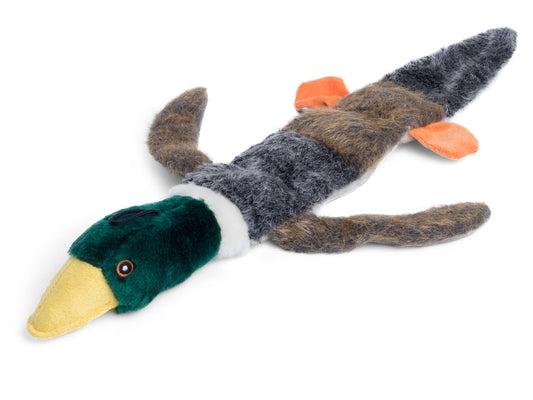 MULTI SQUEAK DUCK PLUSH DOG TOY