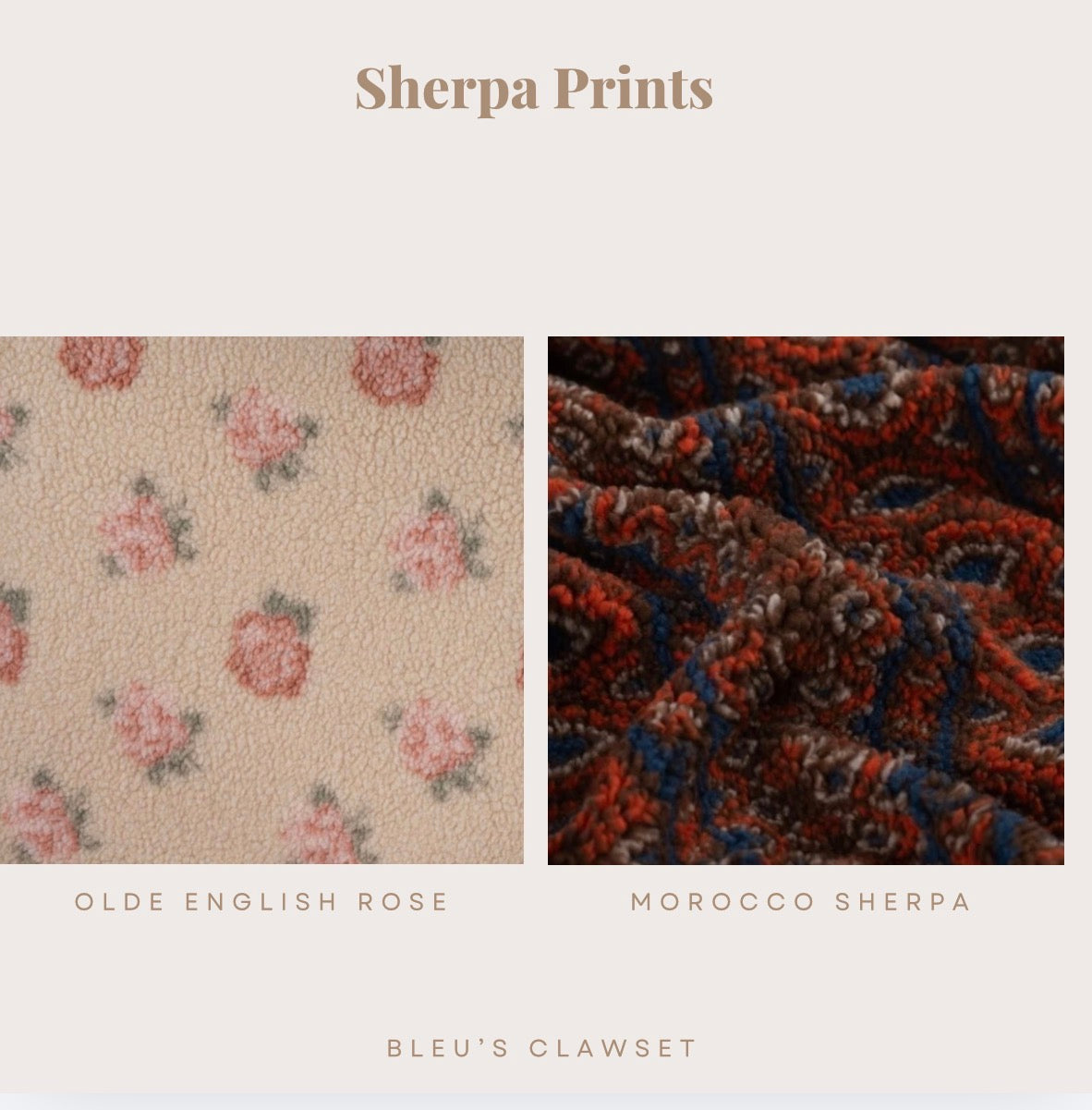 Printed Sherpa Fleece Sighthound 3/4 Sleeve Jumper