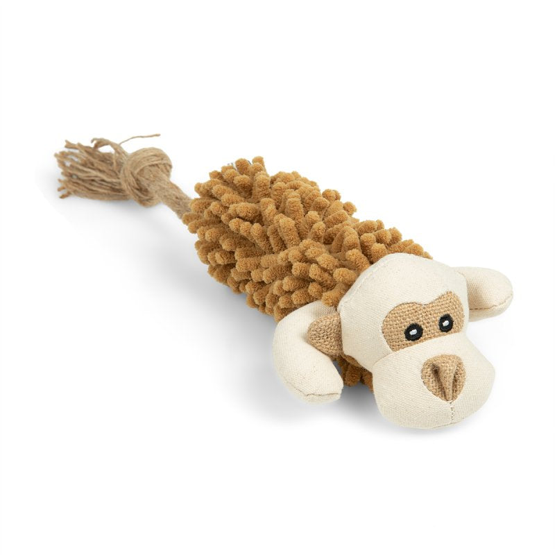 Shaggy Monkey Plush Dog Toy