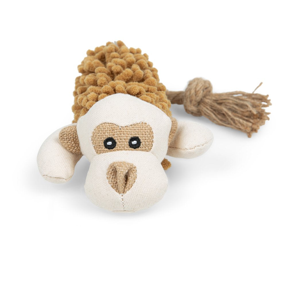 Shaggy Monkey Plush Dog Toy