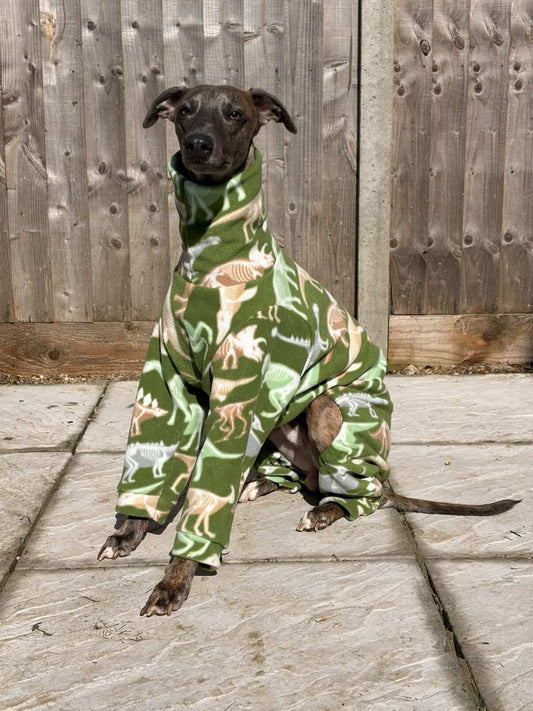 Leopard Fleece Onesie For Greyhounds