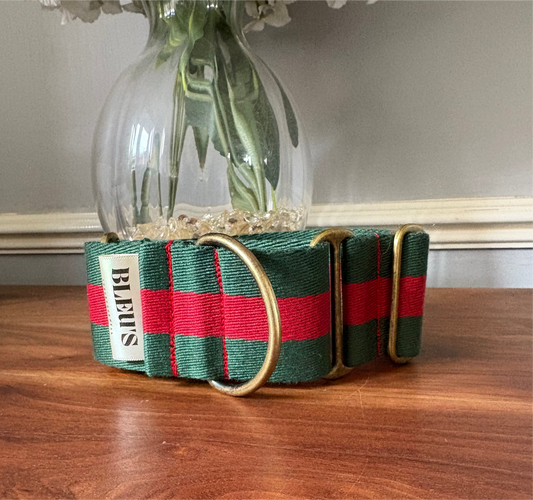 50mm Thick “PUCCI” Martingale Collar With Brass Hardware