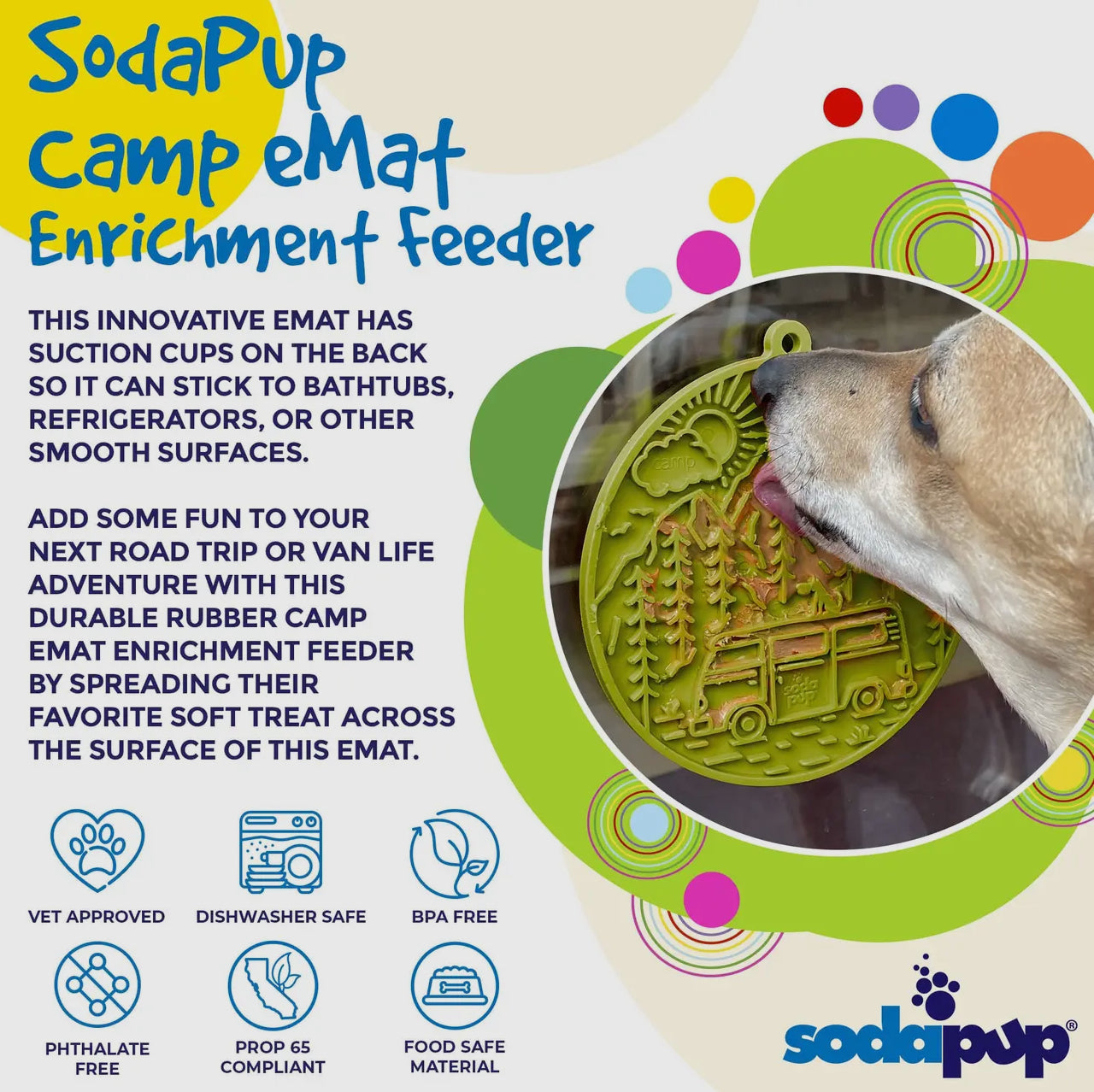 Soda Pup CAMP EMAT ENRICHMENT LICK MAT