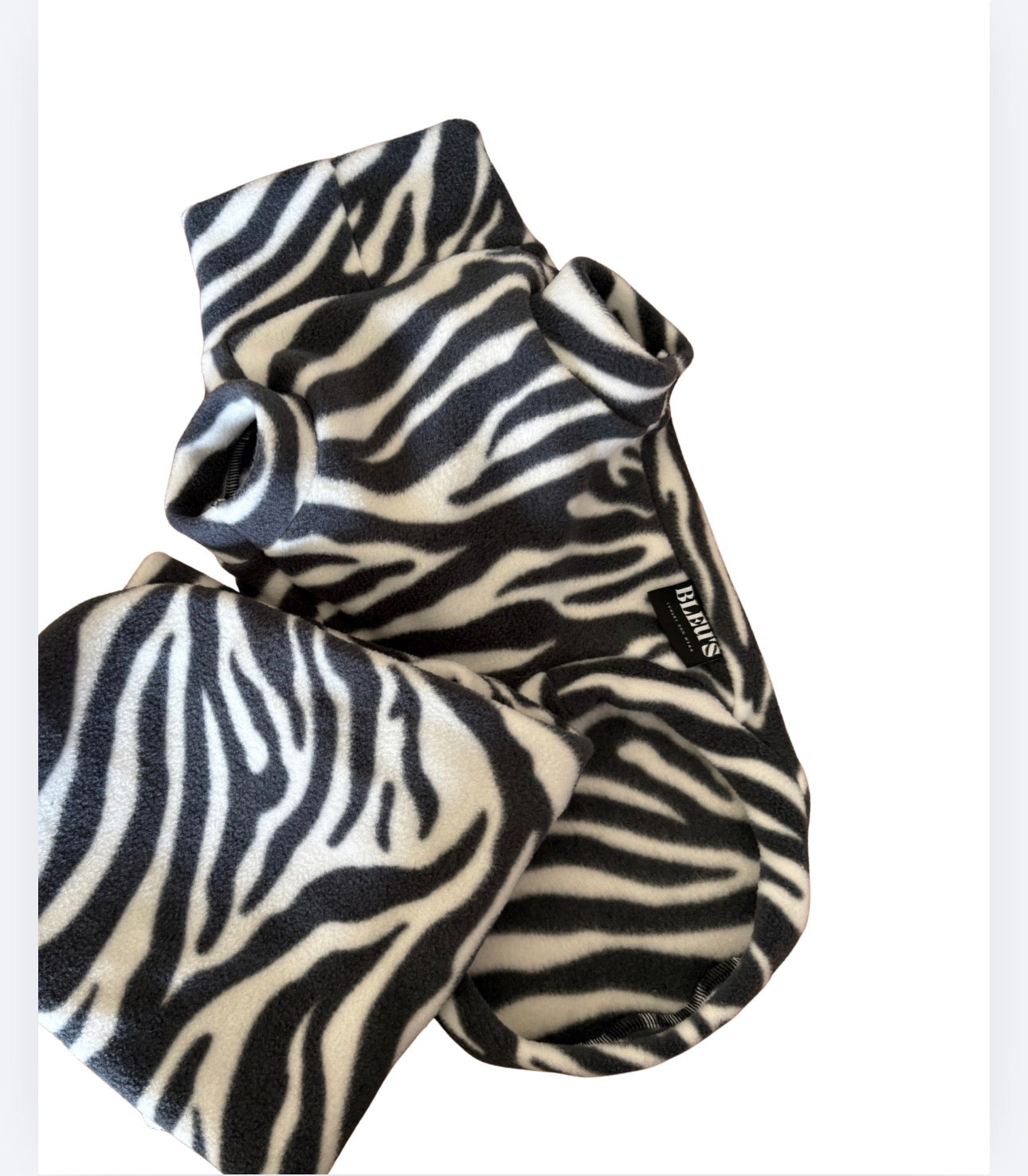 Zebra Print Sausage Dachshund/Small Breed Fleece Tankie