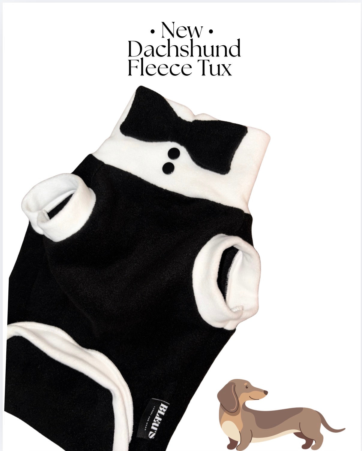 Luxury Dachshund Tuxedo Dachshund Fleece Tankie