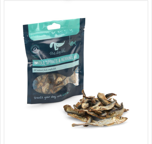 DOG DELI WHOLE SPRATS & HERRING MIX DOG TREATS 60g