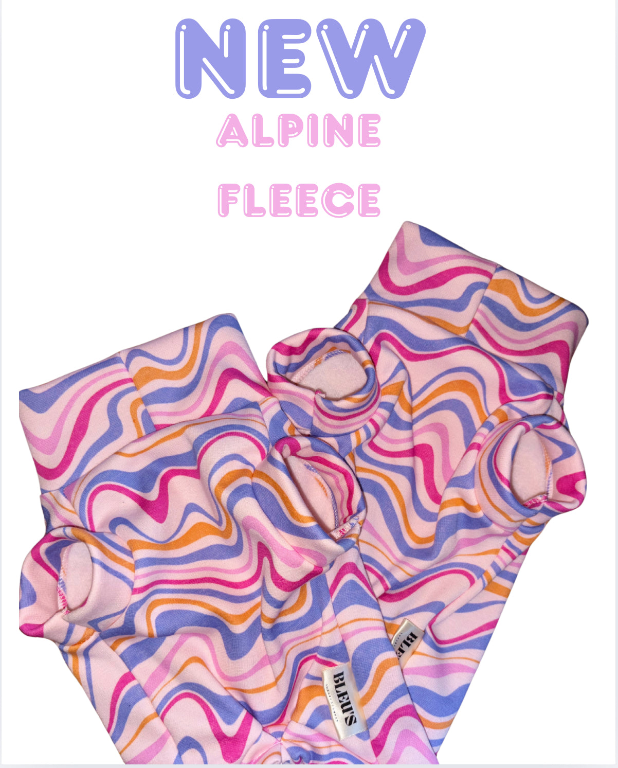 New Limited Edition Pink Waves Alpine Fleece Tankie