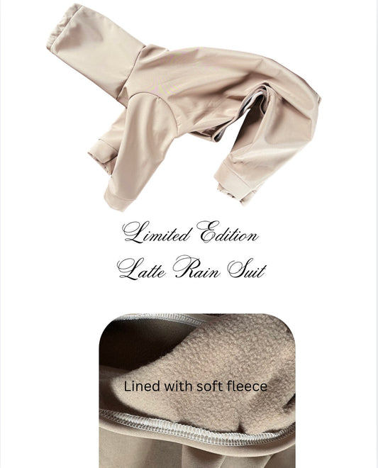 The “Latte” Softshell Water Resistant Suit For Greyhounds