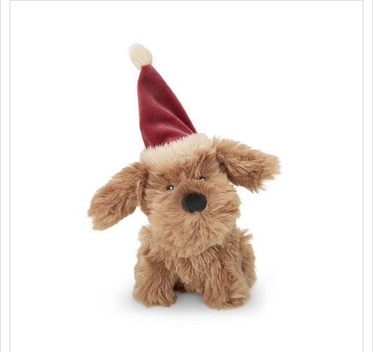 STELLA SCRUFFY DOG PLUSH CHRISTMAS DOG TOY