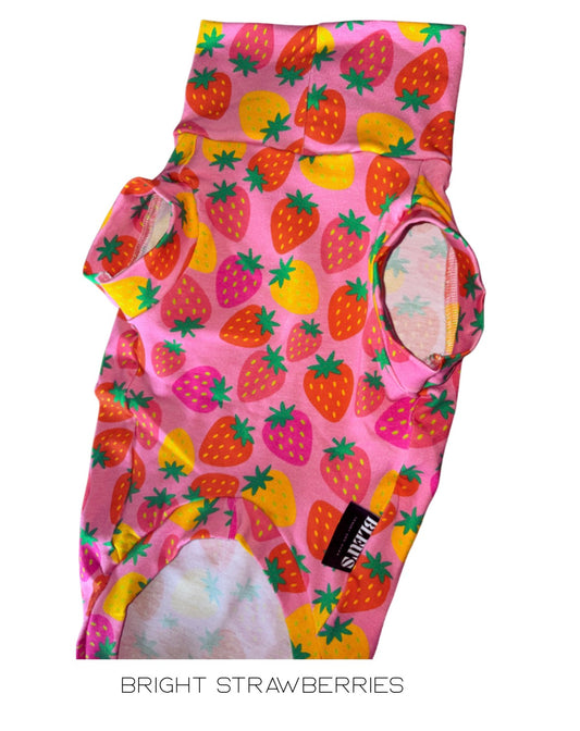 Bright Strawberries Jersey Dachshund Tankie
