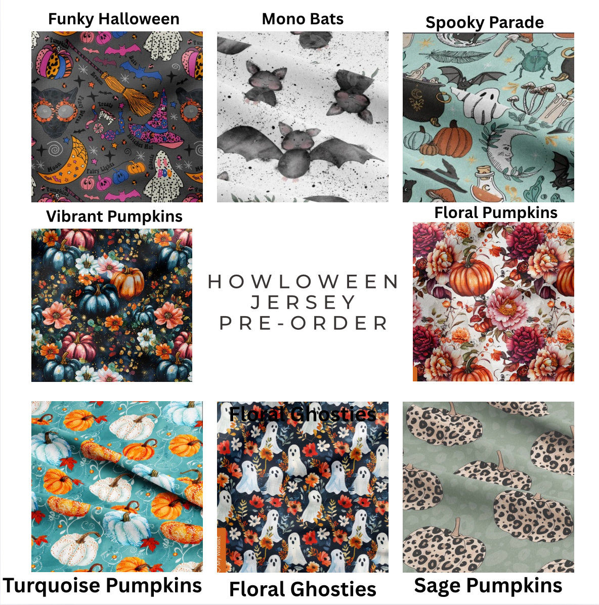 Halloween Print Whippet Jersey Tankie - Please choose your choice of fabric. *PRE-ORDER TO RECEIVE BY END OF SEPT*