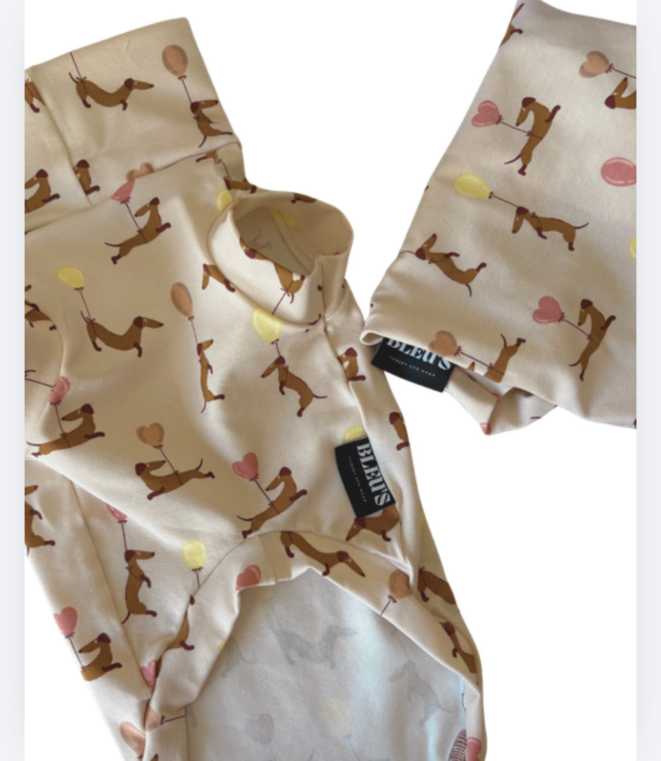 Party Sausage Jersey Dachshund Tankie Pink & Lemon