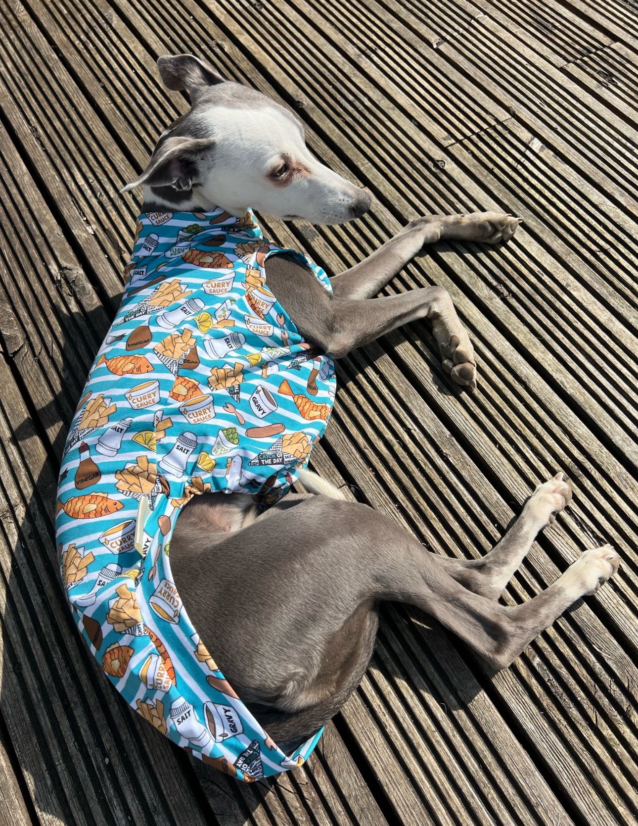 Fish & Chips Whippet Jersey Tankie