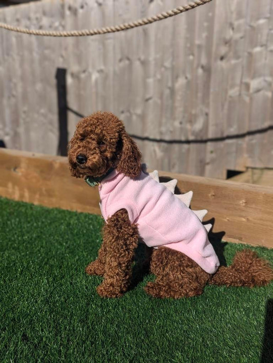 Baby Pink & Stone Dinosaur Dachshund/Small Breed Tankie