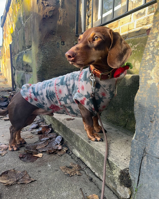 Fair Isle Christmas Dachshund Polar Fleece Tankie LIMITED EDITION