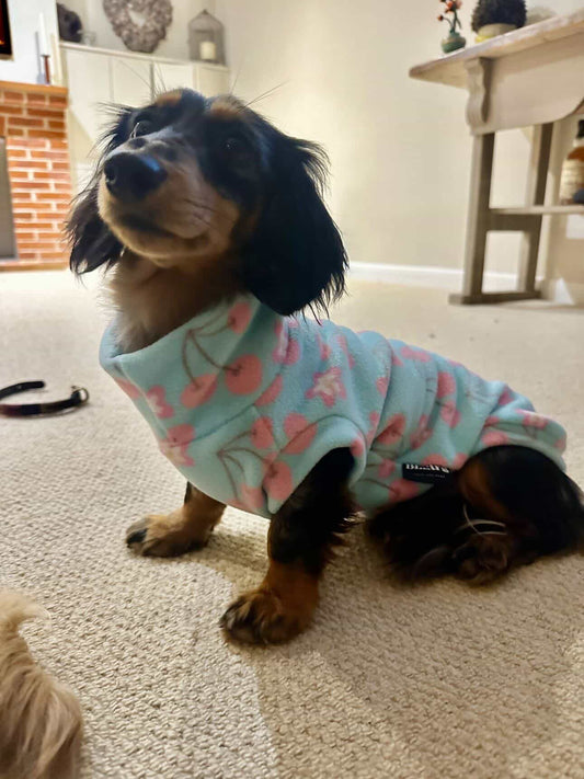 Cherry Blossom Spring Sausage Dachshund/Small Breed Fleece Tankie