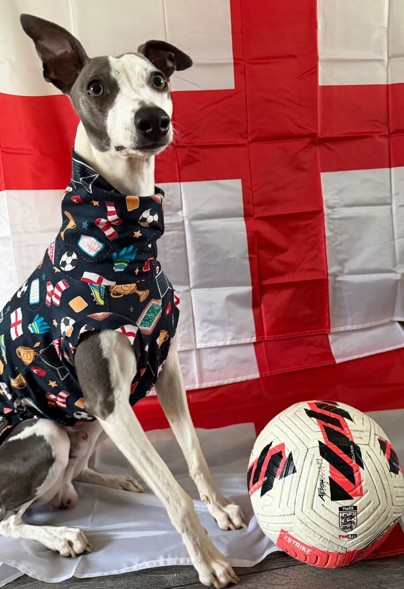 Football Print Cotton Jersey Tankie All Sighthound Sizes