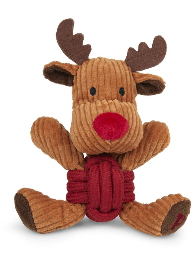 RILEY REINDEER ROPE BALL PLUSH CHRISTMAS DOG TOY