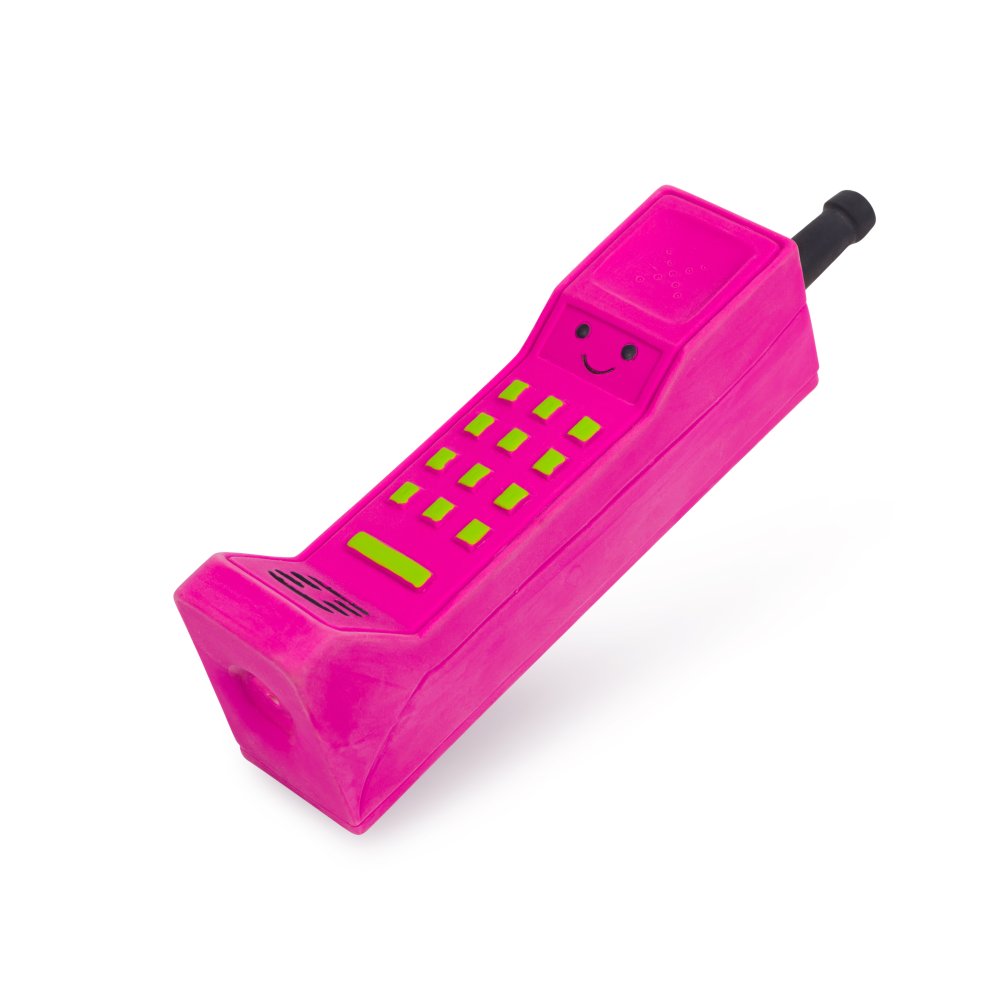 RETRO LATEX MOBILE PHONE DOG TOY