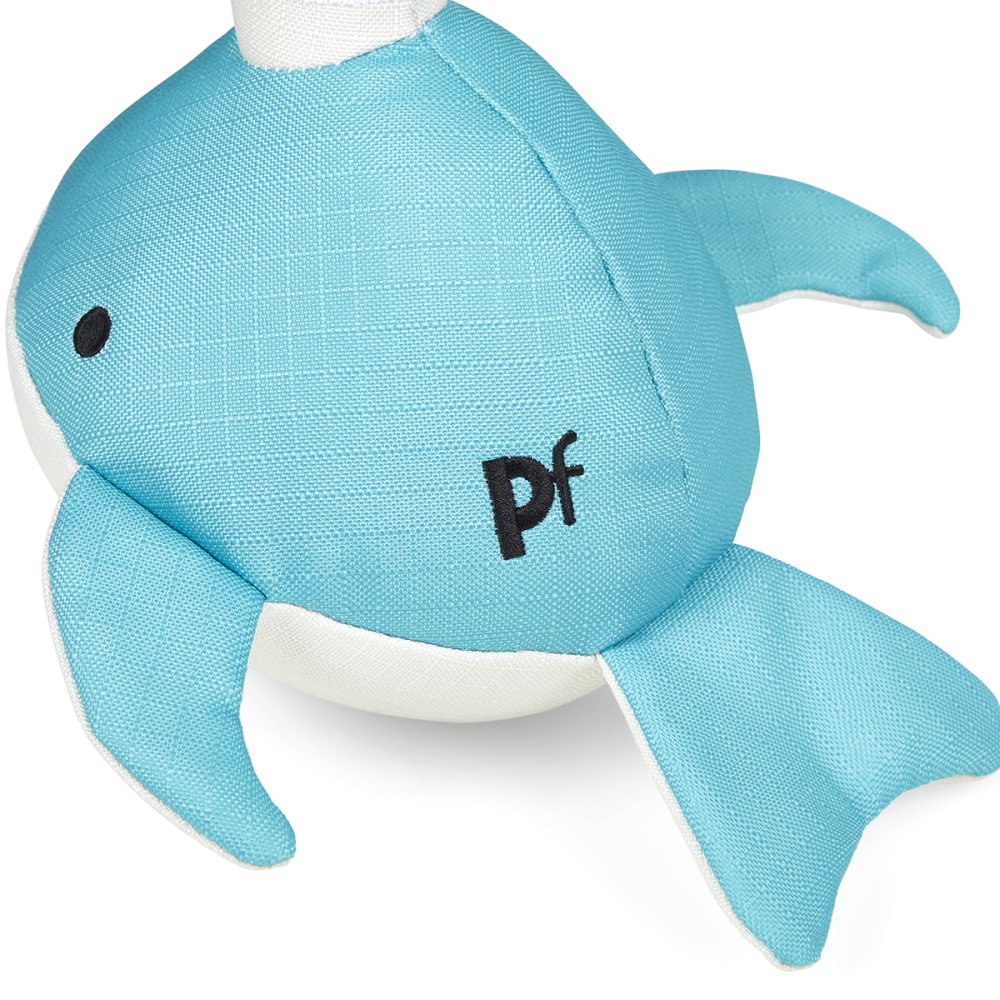 PETFACE PLANET OCEAN CYCLE NIYA NARWHAL PLUSH DOG TOY