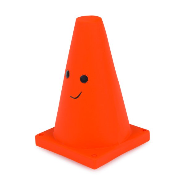 TERI THE TRAFFIC CONE LATEX DOG TOY