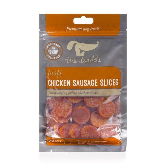 DOG DELI 100G CHICKEN SAUSAGE SLICES DOG TREATS