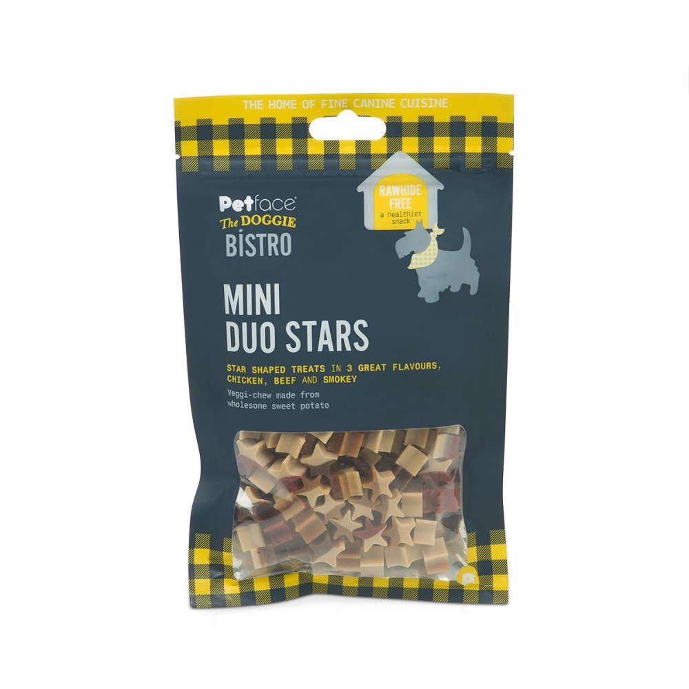 DOGGIE BISTRO 125G MINI DUO STARS DOG TREATS